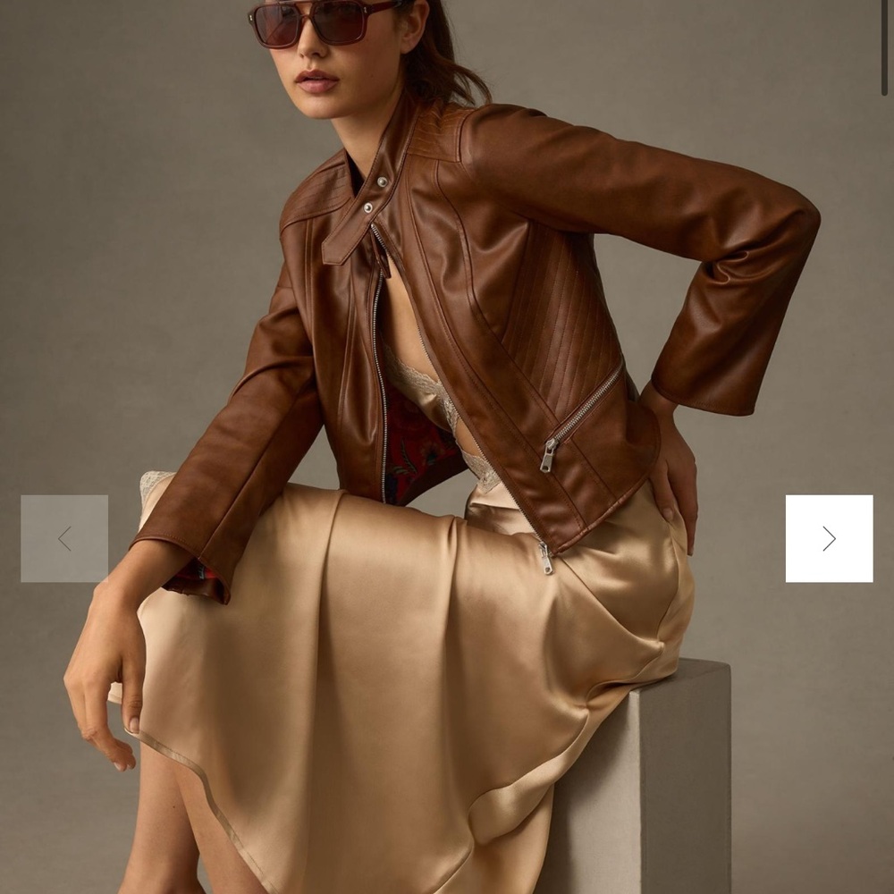 Anthro Avec Les Filles Leather Jacket NWT - Picture 2 of 6